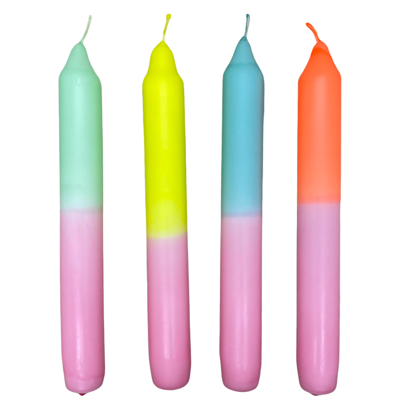 Dip Dye Stabkerzen 4er-Set rosa & pastell | DipDip Candles