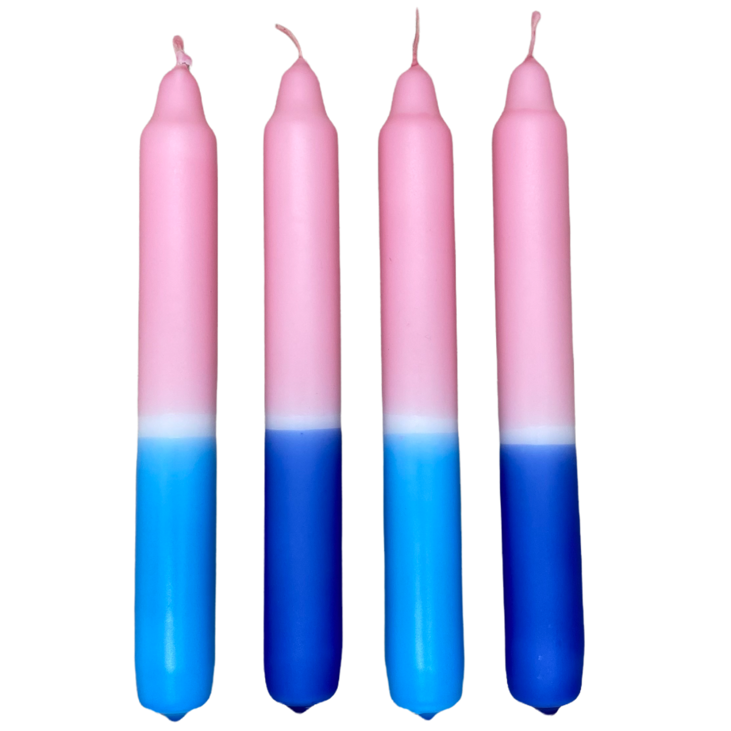 Dip Dye Stabkerzen 4er-Set in rosa und blau | DipDip Candles