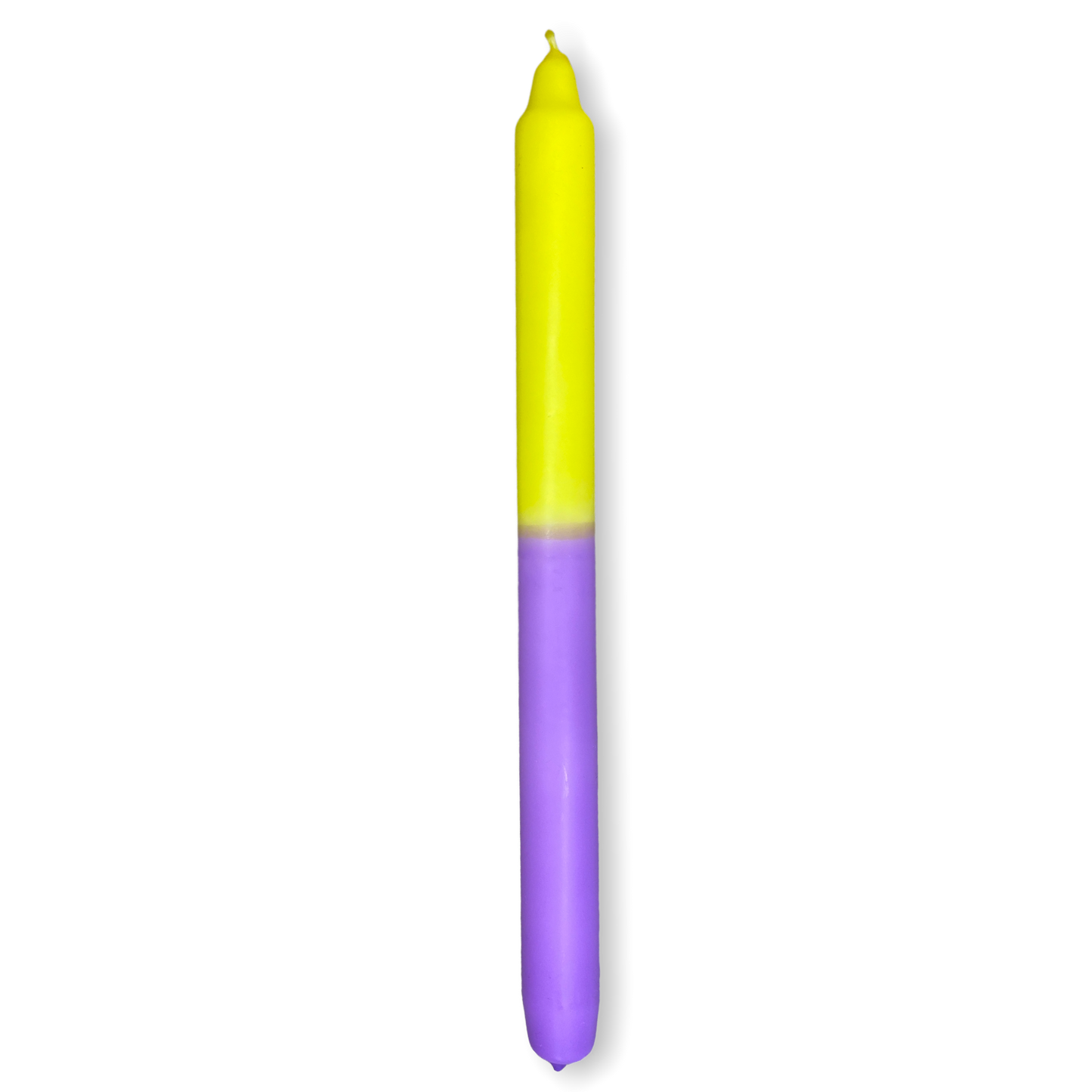 Stabkerze 29cm flieder & gelb