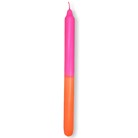 Stabkerze 29cm neonorange & neonrosa